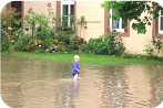 Überschwemmung nach heftigem Gewitter